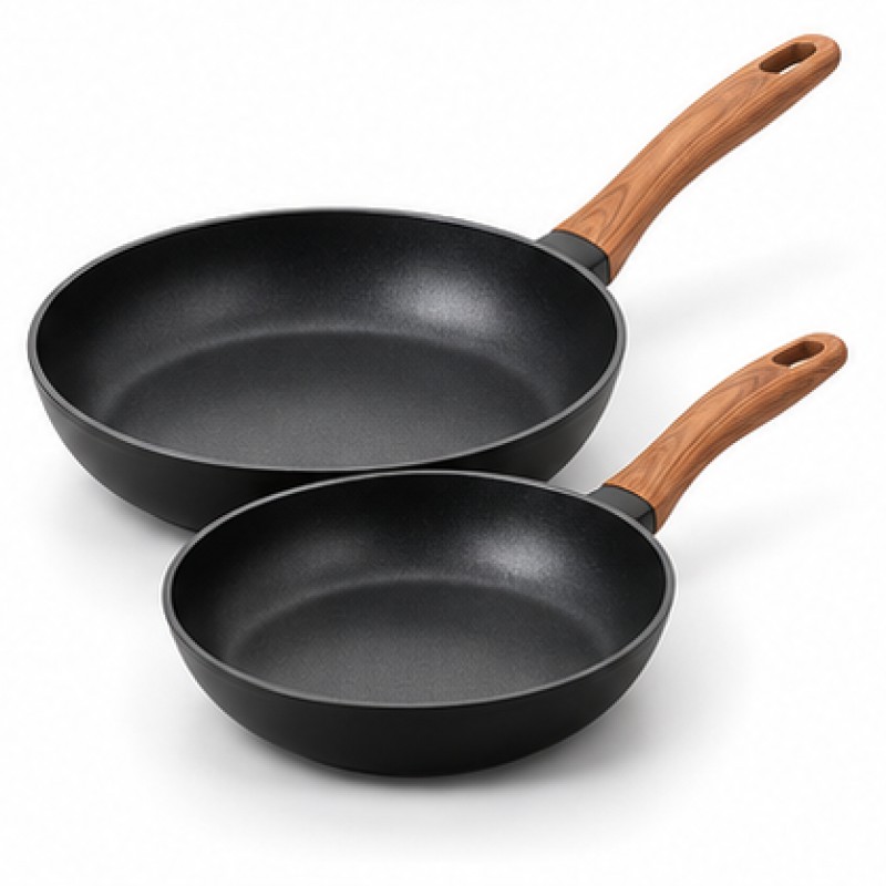 Home Chef Nonstick Pans on a light studio background