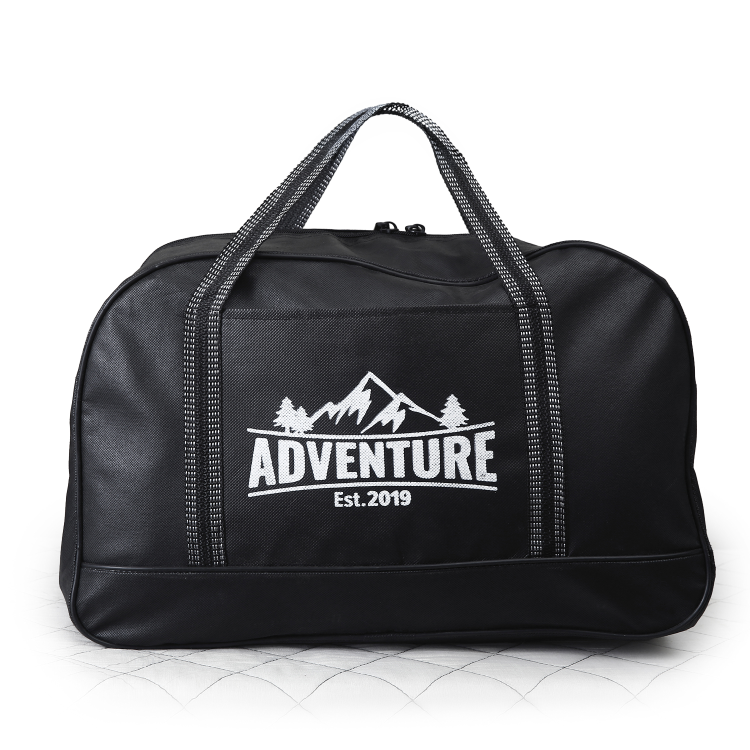 Medium Travel Duffel / Gym Hold all Bag Solid black, polyester