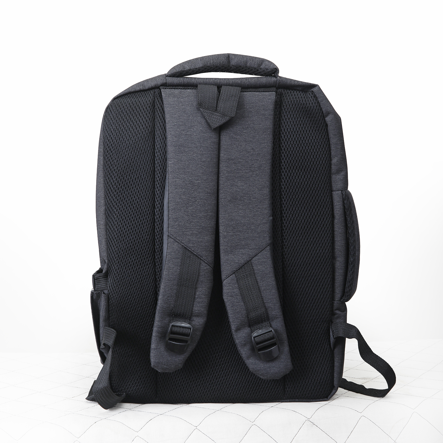 Dell Laptop Backpack Dark heathered grey/charcoal woven Fabric. , Water-resistant