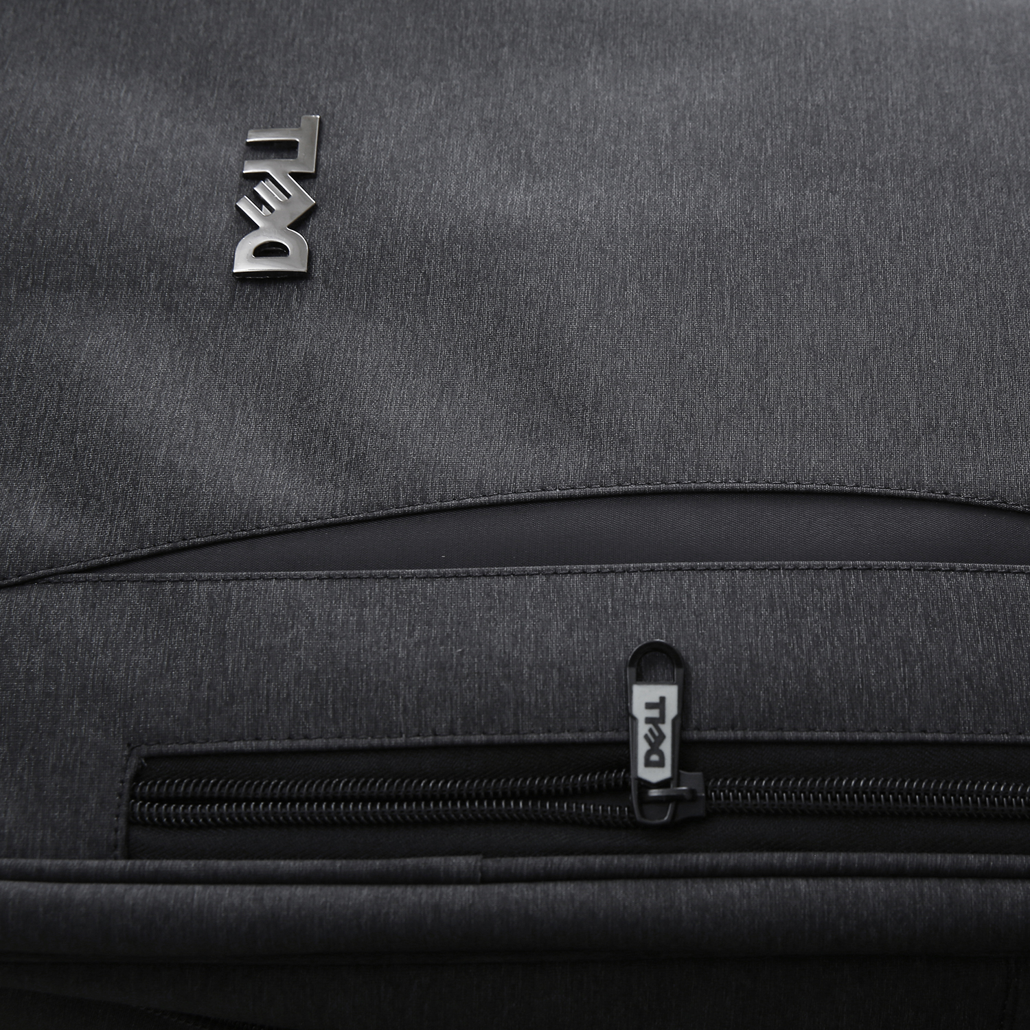 Dell Laptop Backpack Dark heathered grey/charcoal woven Fabric. , Water-resistant